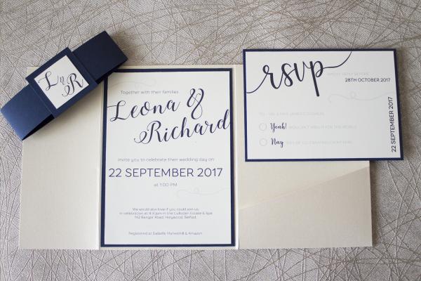 Sample wedding of Leona & Richard - main invite 3